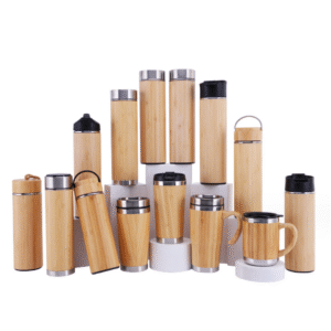 Bamboo Digital Thermos