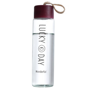 Clear Glass Water Bottle